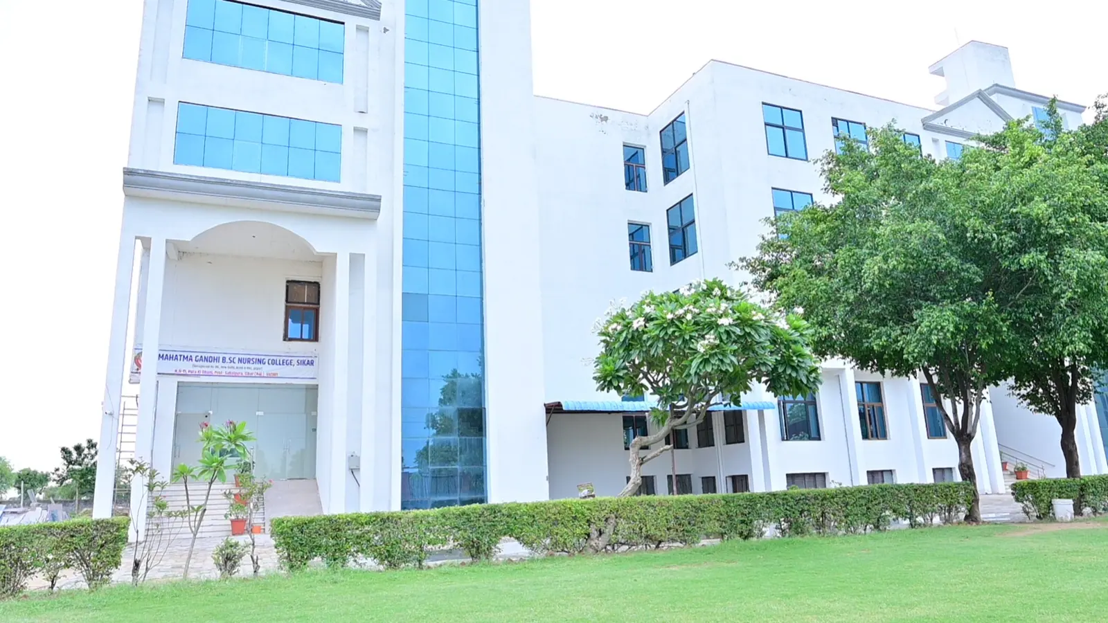 Mahatma Gandhi nursing college building at the Sikar campus
