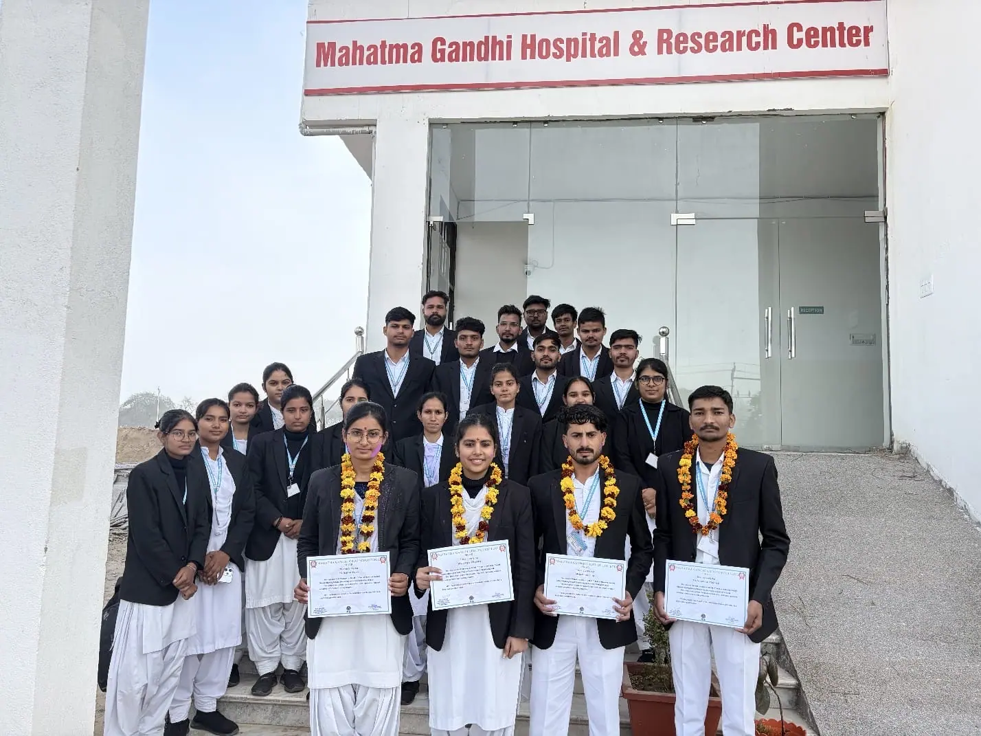Paramedical students in a healthcare learning environment