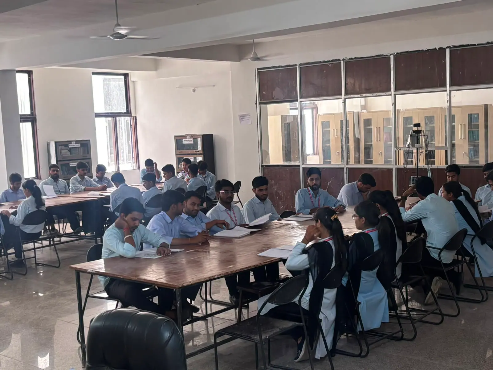 Pharmacy students during classroom learning at MGGC Sikar